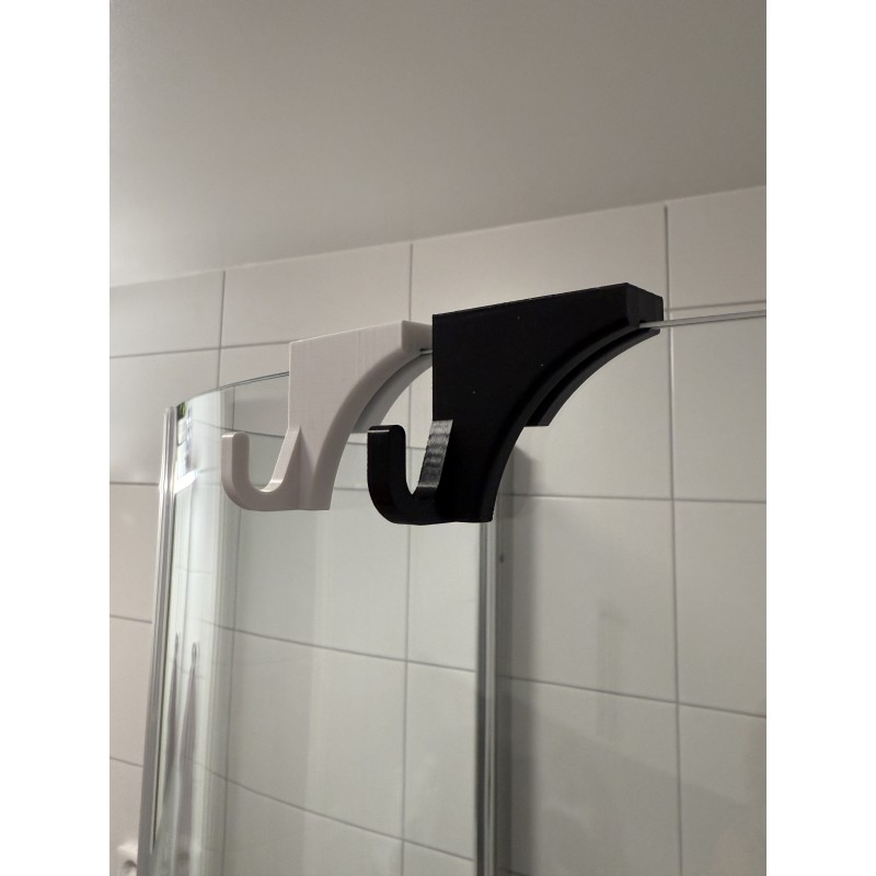 Douchedeurhaak voor glazen deur – design haak voor handdoek of badjas