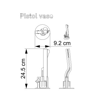 Vaas “Peace Maker” – design vaas met glazen proefbuis