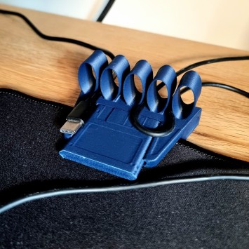 Kabelhouder voor muismat – kabelclip voor bureau en gaming setup