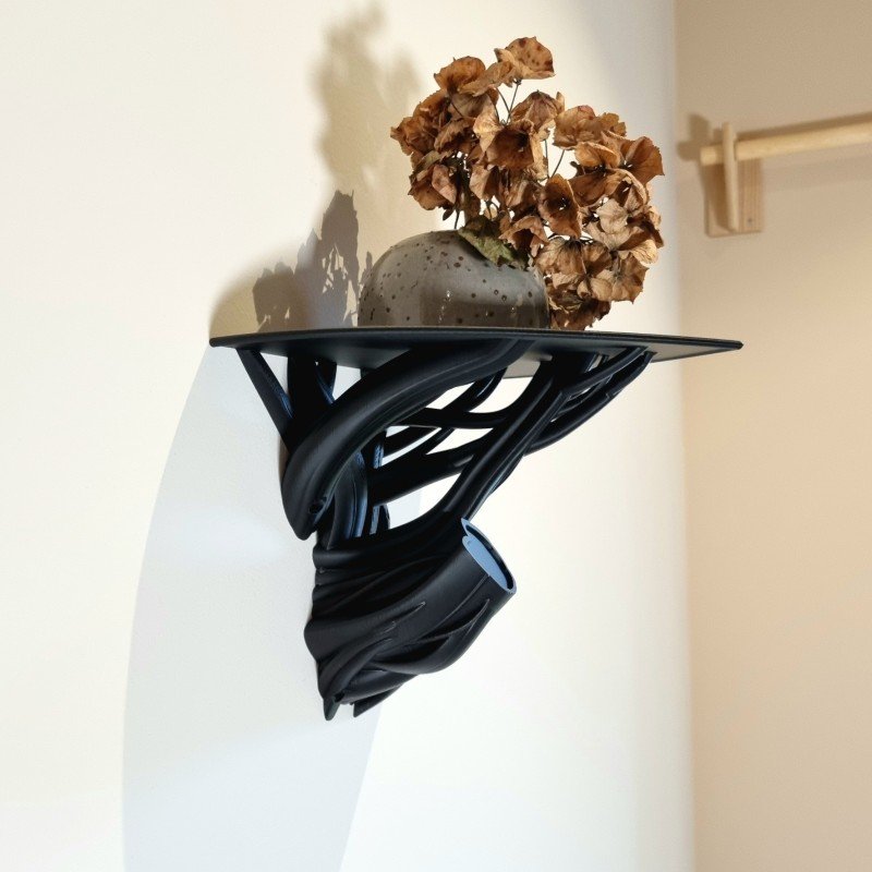 Wandplank “Branch Shelf” – sculpturale design plank
