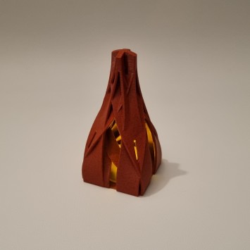 Asymmetrische boom – 3D-geprinte decoratie met LED