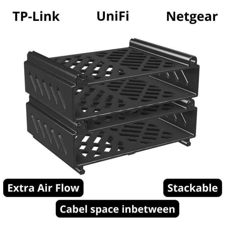 Mini rack voor netwerkapparatuur – modulair stapelrack