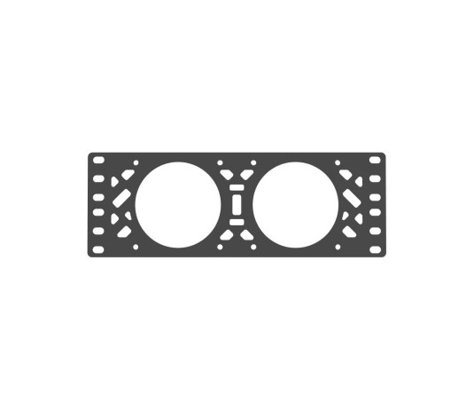 10 inch rack-ventilatorpaneel voor 2 × 80 mm ventilatoren