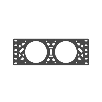 10 inch rack-ventilatorpaneel voor 2 × 80 mm ventilatoren