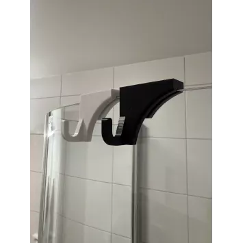 Douchedeurhaak voor glazen deur – design haak voor handdoek of badjas
