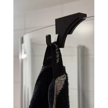 Douchedeurhaak voor glazen deur – design haak voor handdoek of badjas